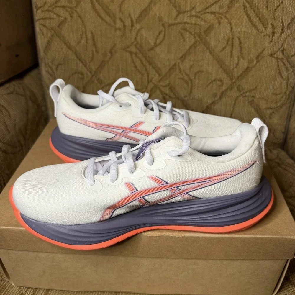 ASICS Gel-Cumulus 27 White Greyish Purple 1012B772 Women's Size 9 Running Shoes
